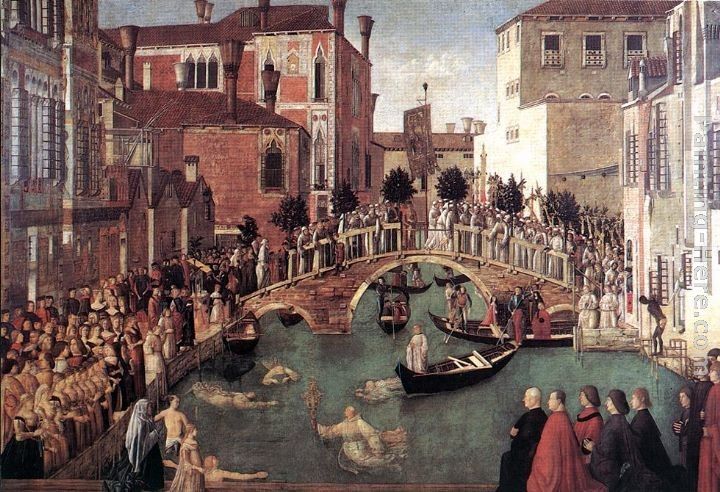 Gentile Bellini Miracle of the Cross at the Bridge of S. Lorenzo